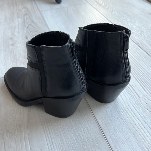 EUC Black Genuine Leather Naya booties. Worn once. - Picture 3 of 7